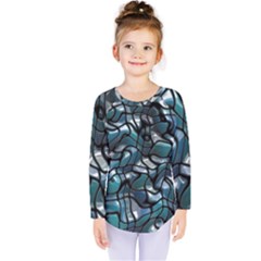 Old Spiderwebs On An Abstract Glass Kids  Long Sleeve Tee