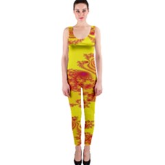 Floral Fractal Pattern Onepiece Catsuit by BangZart