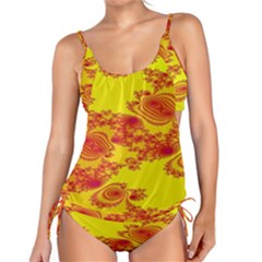 Floral Fractal Pattern Tankini Set