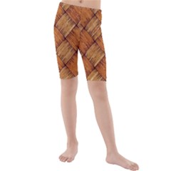 Vector Square Texture Pattern Kids  Mid Length Swim Shorts by BangZart