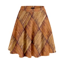 Vector Square Texture Pattern High Waist Skirt by BangZart