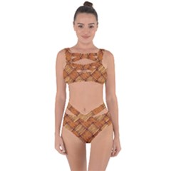 Vector Square Texture Pattern Bandaged Up Bikini Set 