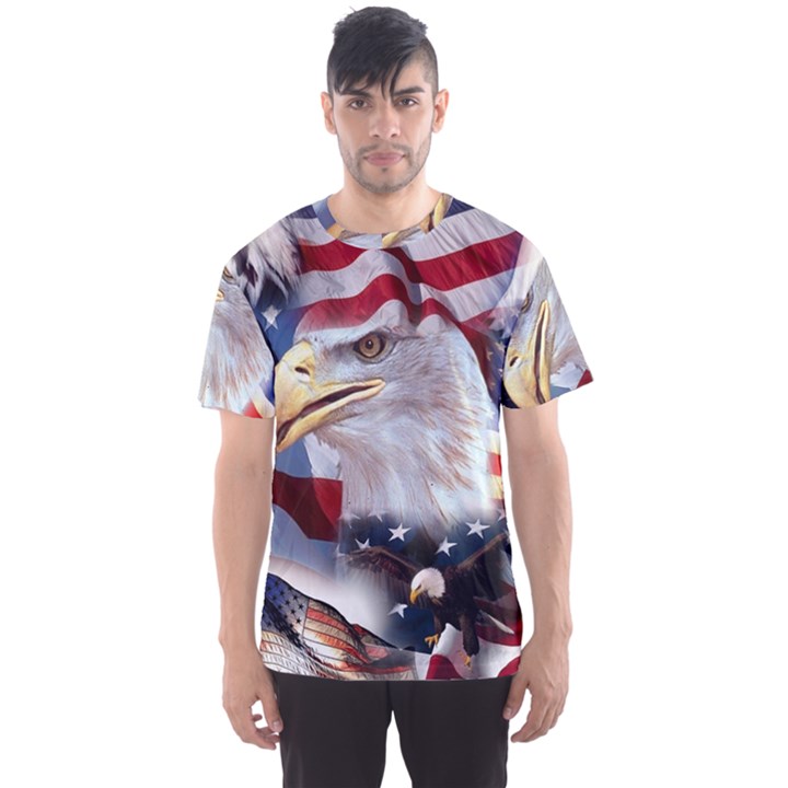 United States Of America Images Independence Day Men s Sports Mesh Tee