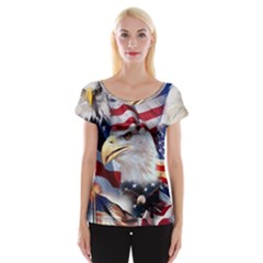 United States Of America Images Independence Day Cap Sleeve Tops