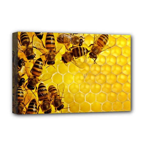 Honey Honeycomb Deluxe Canvas 18  X 12   by BangZart