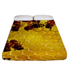 Honey Honeycomb Fitted Sheet (king Size) by BangZart