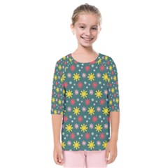 The Gift Wrap Patterns Kids  Quarter Sleeve Raglan Tee