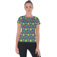 The Gift Wrap Patterns Short Sleeve Sports Top  by BangZart