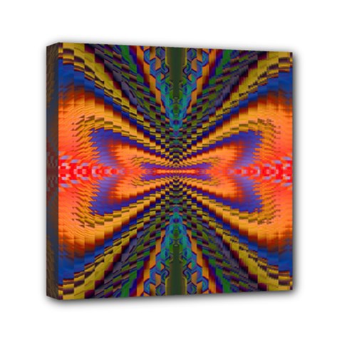 Casanova Abstract Art Colors Cool Druffix Flower Freaky Trippy Mini Canvas 6  X 6  by BangZart