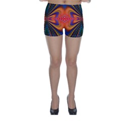 Casanova Abstract Art Colors Cool Druffix Flower Freaky Trippy Skinny Shorts by BangZart