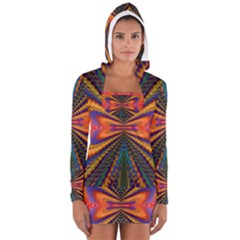 Casanova Abstract Art Colors Cool Druffix Flower Freaky Trippy Long Sleeve Hooded T-shirt by BangZart