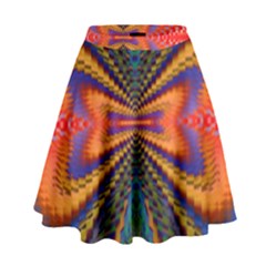 Casanova Abstract Art Colors Cool Druffix Flower Freaky Trippy High Waist Skirt by BangZart