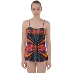 Casanova Abstract Art Colors Cool Druffix Flower Freaky Trippy Babydoll Tankini Set by BangZart