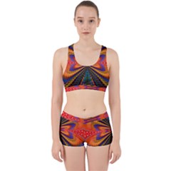 Casanova Abstract Art Colors Cool Druffix Flower Freaky Trippy Work It Out Sports Bra Set