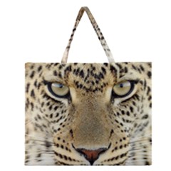 Leopard Face Zipper Large Tote Bag by BangZart