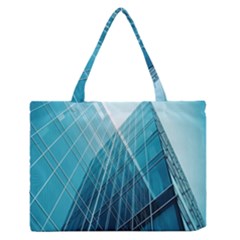 Glass Bulding Medium Zipper Tote Bag by BangZart