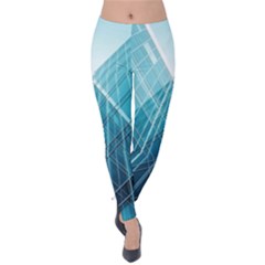 Glass Bulding Velvet Leggings by BangZart