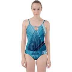 Glass Bulding Cut Out Top Tankini Set