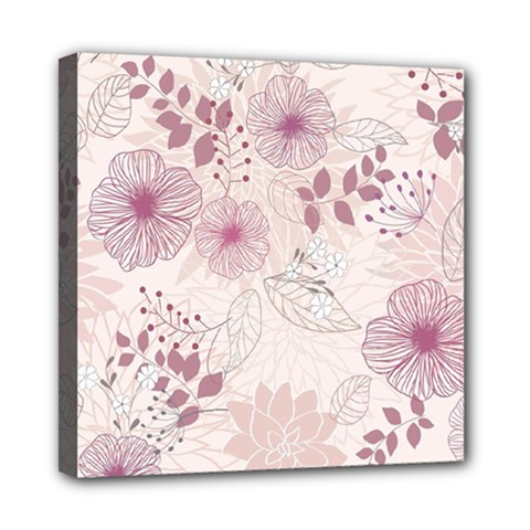 Leaves Pattern Mini Canvas 8  X 8  by BangZart