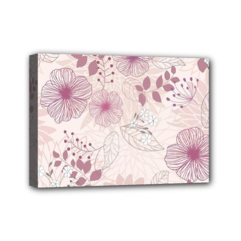 Leaves Pattern Mini Canvas 7  X 5  by BangZart