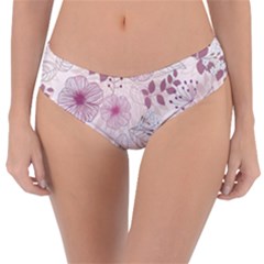 Leaves Pattern Reversible Classic Bikini Bottoms