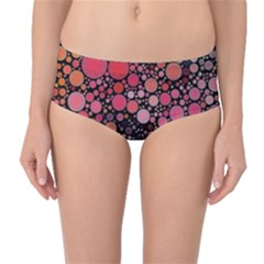 Circle Abstract Mid-waist Bikini Bottoms