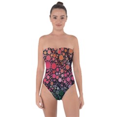 Circle Abstract Tie Back One Piece Swimsuit