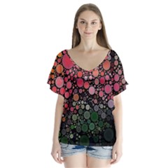 Circle Abstract Flutter Sleeve Top