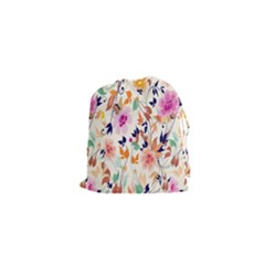 Vector Floral Art Drawstring Pouches (xs)  by BangZart