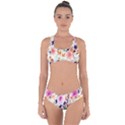 Vector Floral Art Criss Cross Bikini Set View1