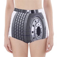 Tire High-waisted Bikini Bottoms by BangZart