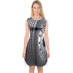 Tire Capsleeve Midi Dress by BangZart