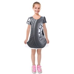 Tire Kids  Short Sleeve Velvet Dress by BangZart