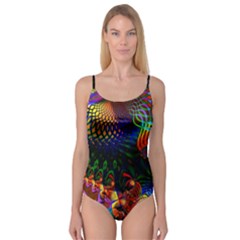 Colored Fractal Camisole Leotard 