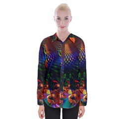 Colored Fractal Womens Long Sleeve Shirt