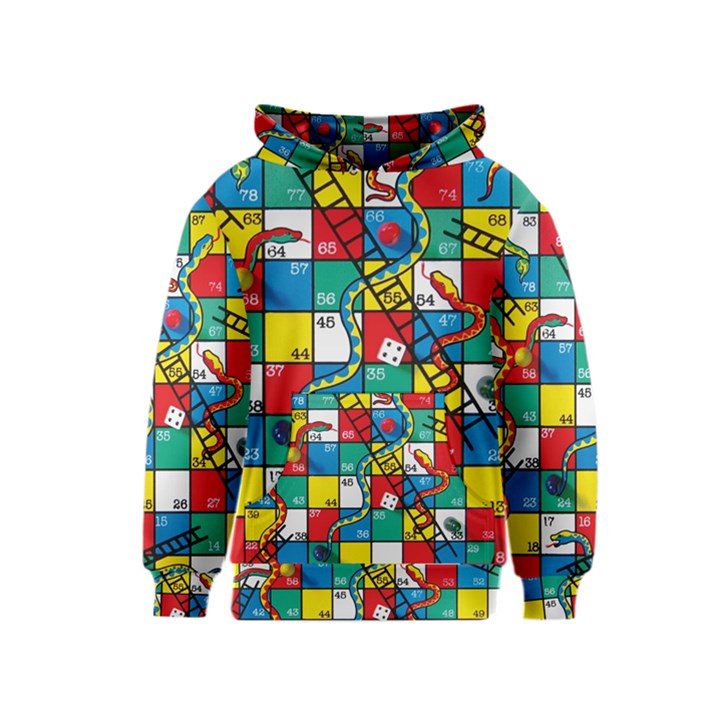 Snakes And Ladders Kids  Pullover Hoodie