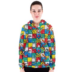 Snakes And Ladders Women s Zipper Hoodie by BangZart