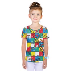 Snakes And Ladders Kids  One Piece Tee