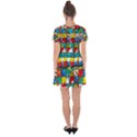 Snakes And Ladders Drop Hem Mini Chiffon Dress View2