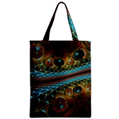 Fractal Snake Skin Zipper Classic Tote Bag