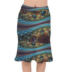 Fractal Snake Skin Mermaid Skirt by BangZart