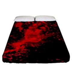 Red Smoke Fitted Sheet (california King Size)