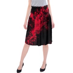 Red Smoke Midi Beach Skirt by berwies