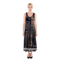 Blacktechnology Circuit Board Electronic Computer Sleeveless Maxi Dress by BangZart