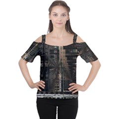 Blacktechnology Circuit Board Electronic Computer Cutout Shoulder Tee