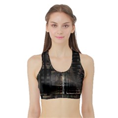 Blacktechnology Circuit Board Electronic Computer Sports Bra With Border