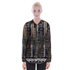 Blacktechnology Circuit Board Electronic Computer Womens Long Sleeve Shirt