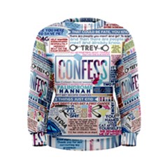 Book Collage Based On Confess Women s Sweatshirt by BangZart