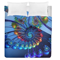 Top Peacock Feathers Duvet Cover Double Side (queen Size) by BangZart