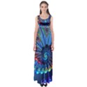 Top Peacock Feathers Empire Waist Maxi Dress View1